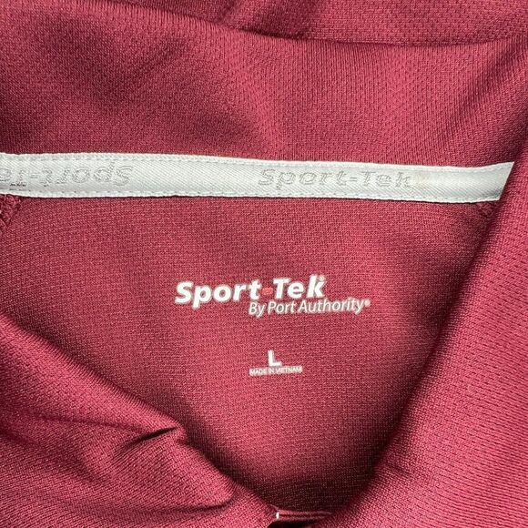 Sport Tek Texas A&M Polo Men's Size Large Maroon Embroidered Athletic Golf Shirt - Picture 8 of 10